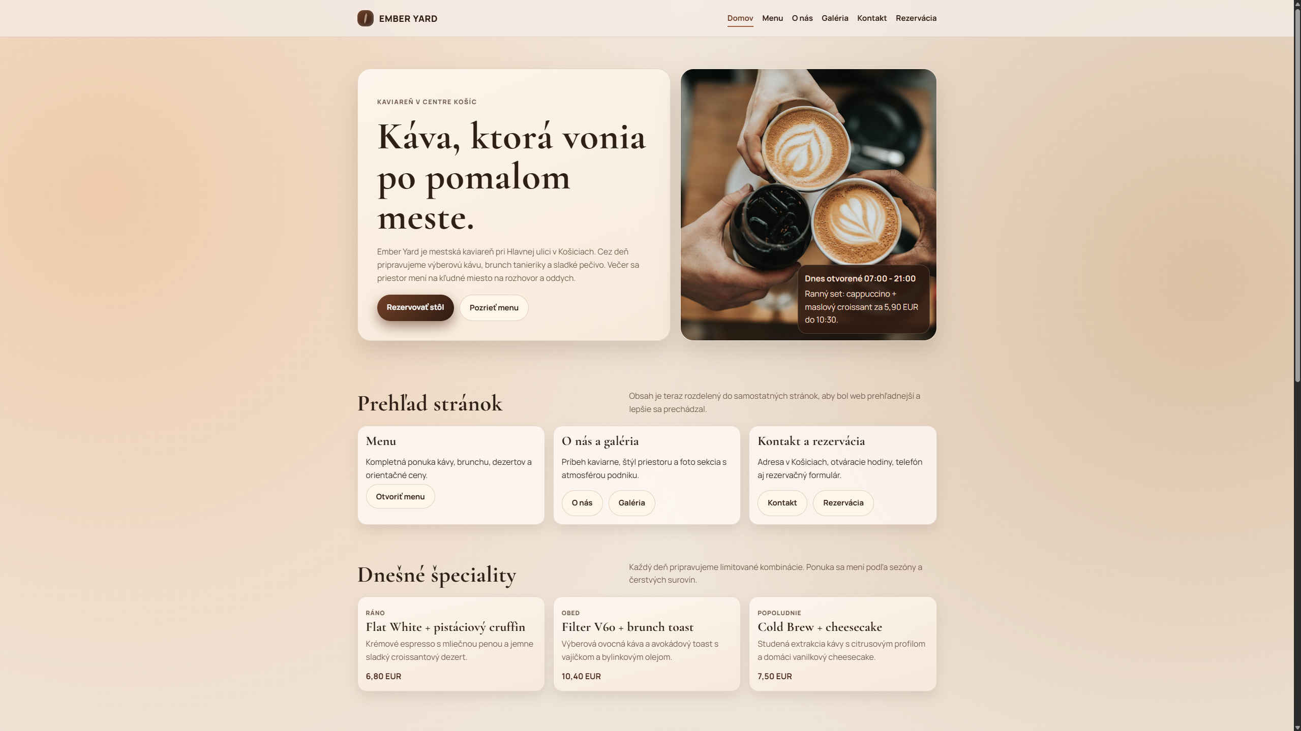 Náhľad projektu Coffee Shop