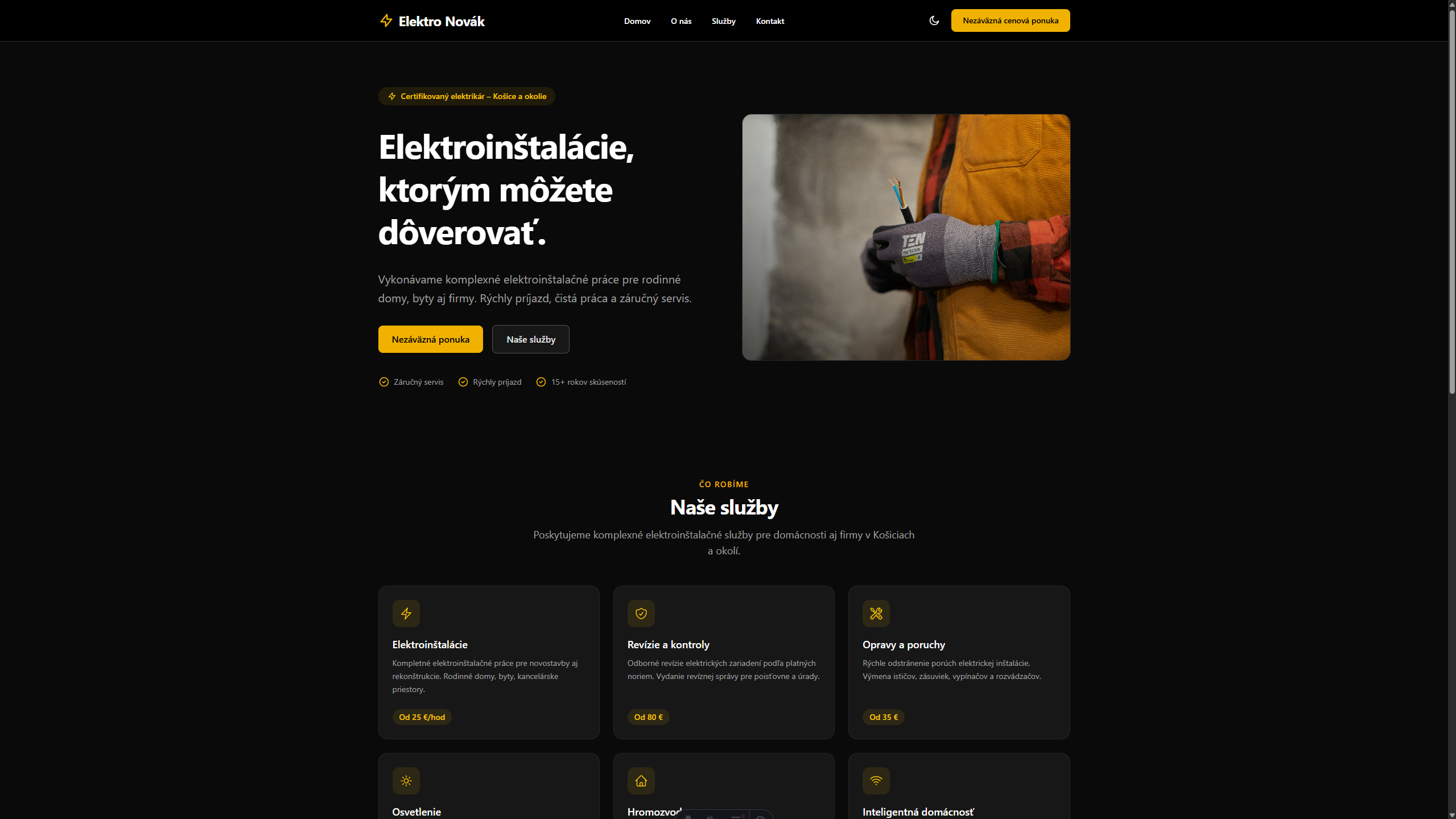 Náhľad projektu Electric Shop